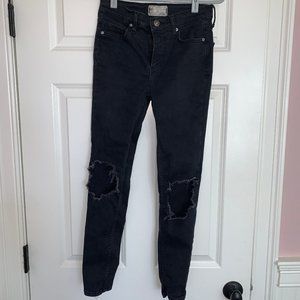 Light Black/ Dark Grey Free People Jeans